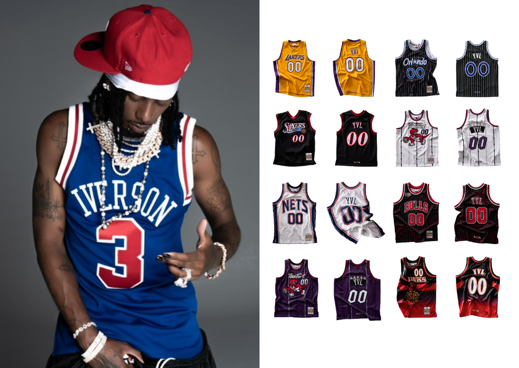 Playboi Carti Vamped Up NBA Jerseys for New Mitchell & Ness Collection