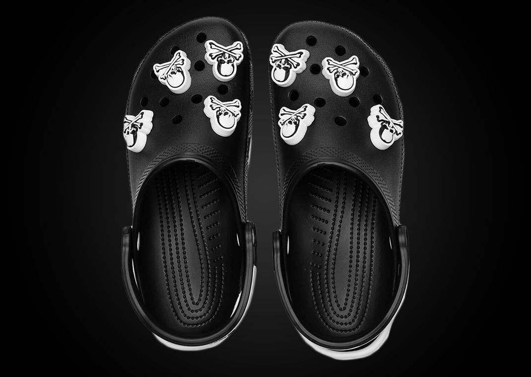 Crocs Goes Goth With New Mastermind Japan Collaboration & Skull Jibbitz