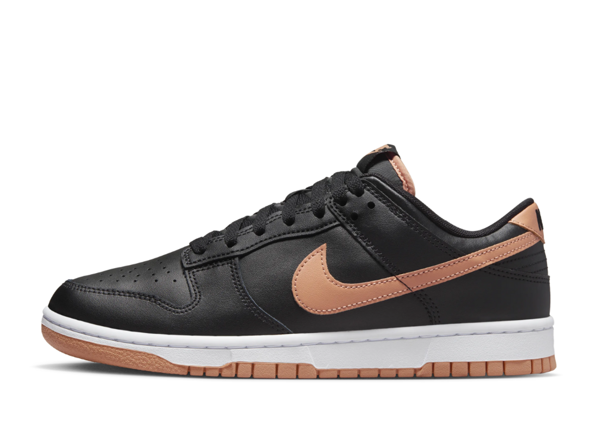 Nike Dunk Low Black Amber Brown Lateral