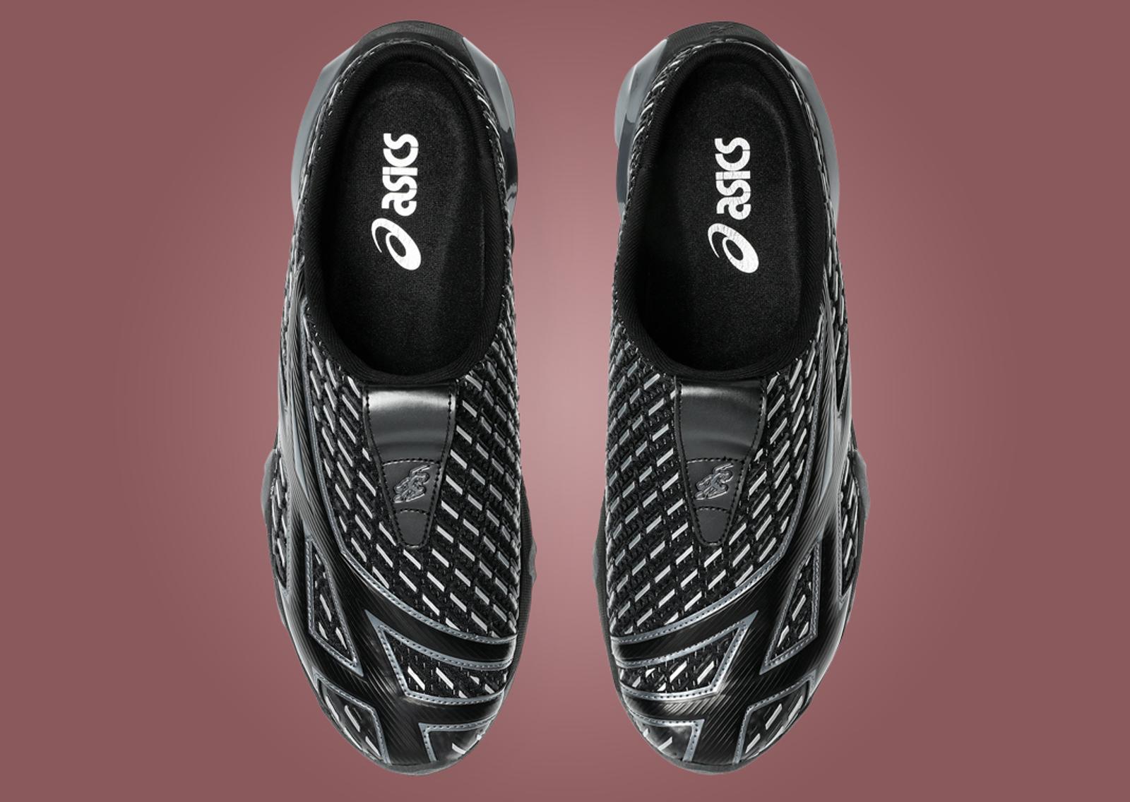 Kiko Kostadinov x Asics Novalis Gel-Styrax Mule Black Silver Top