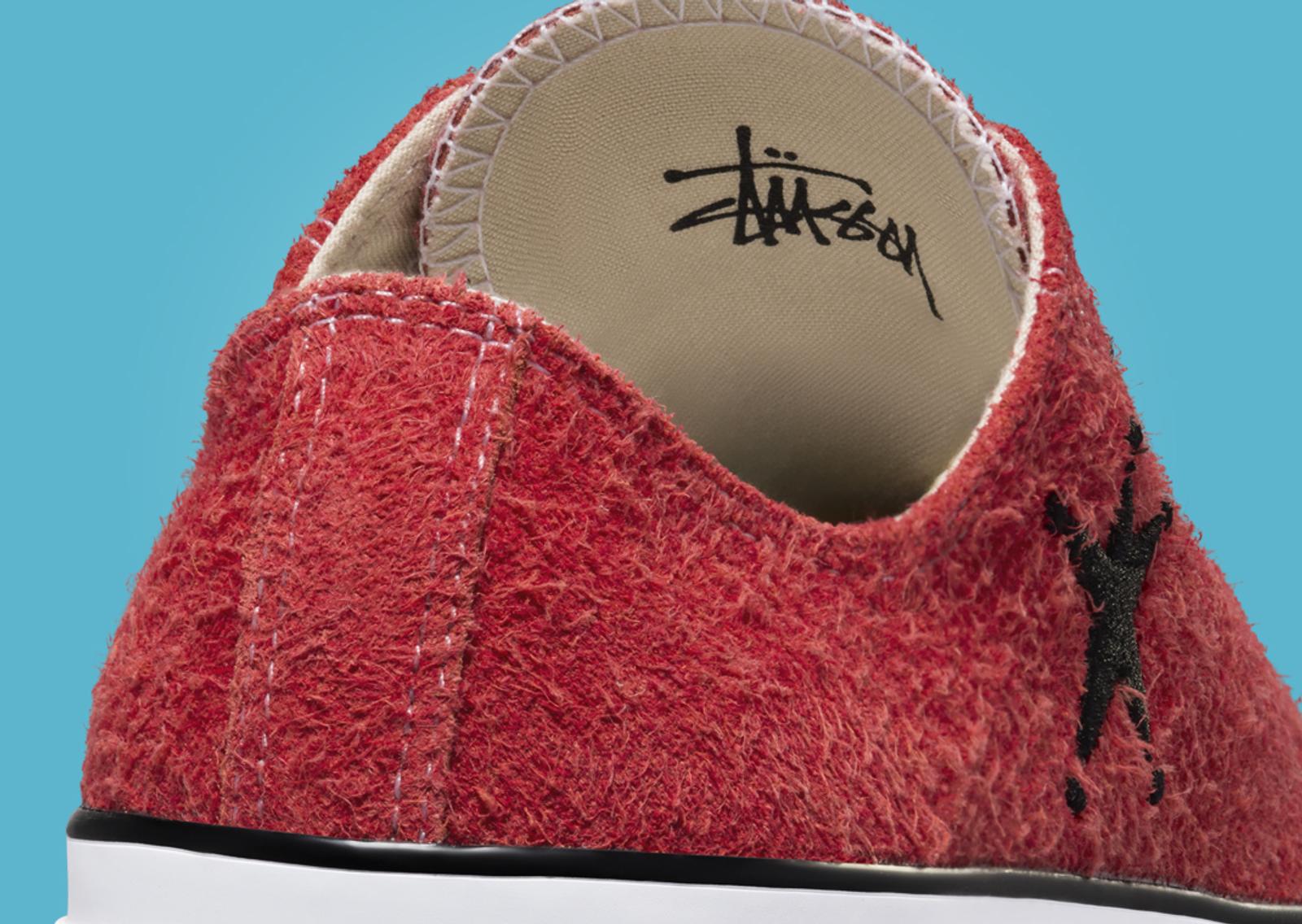 Stussy x Converse Chuck 70 Ox Poppy Red Inside Tongue