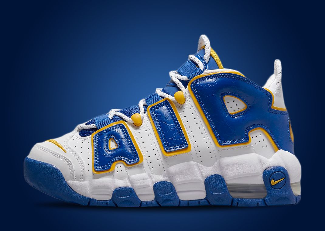 This Nike Air More Uptempo Is Dressed In Warriors Colors