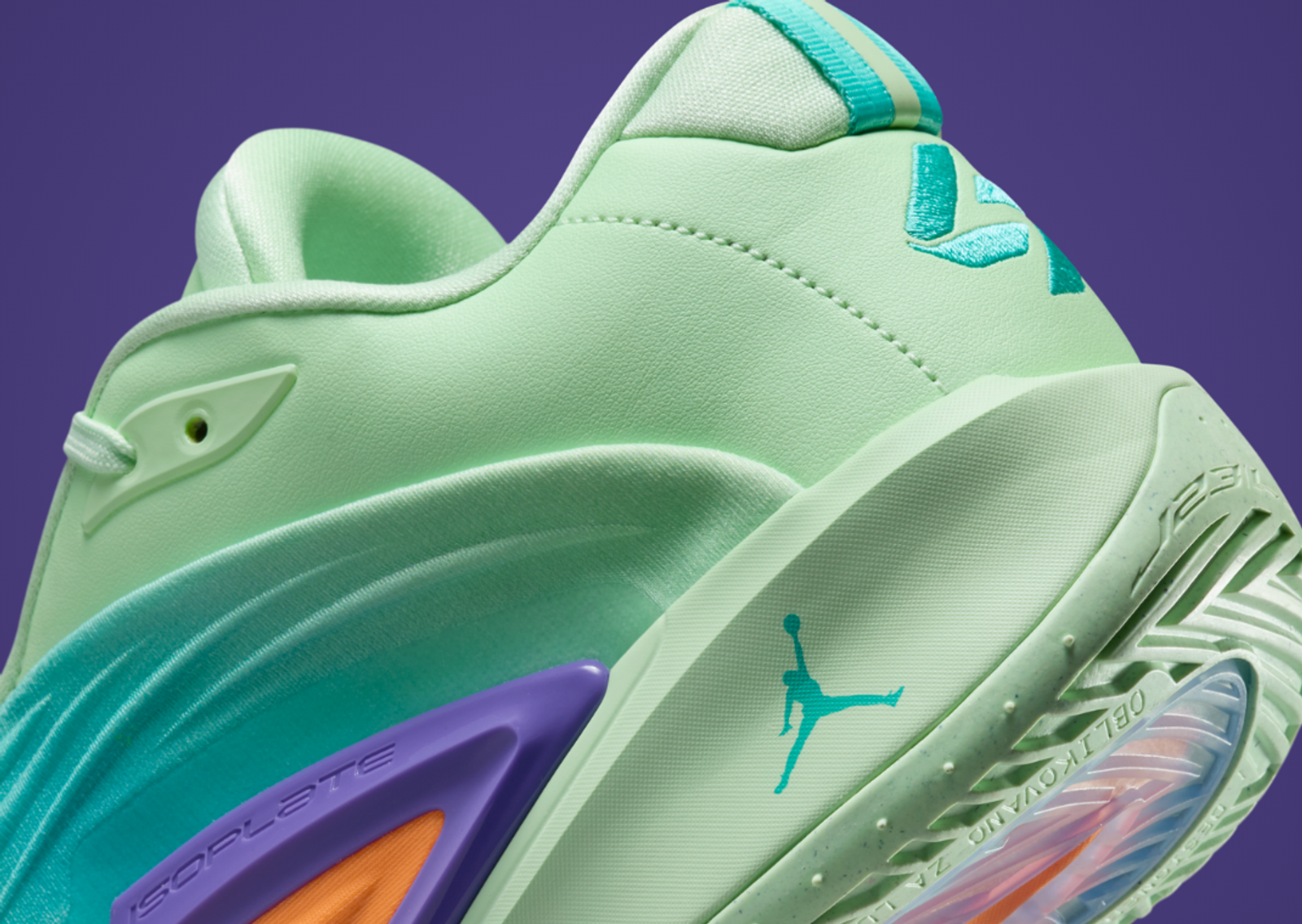 Jordan Luka 3 Vapor Green Heel Detail