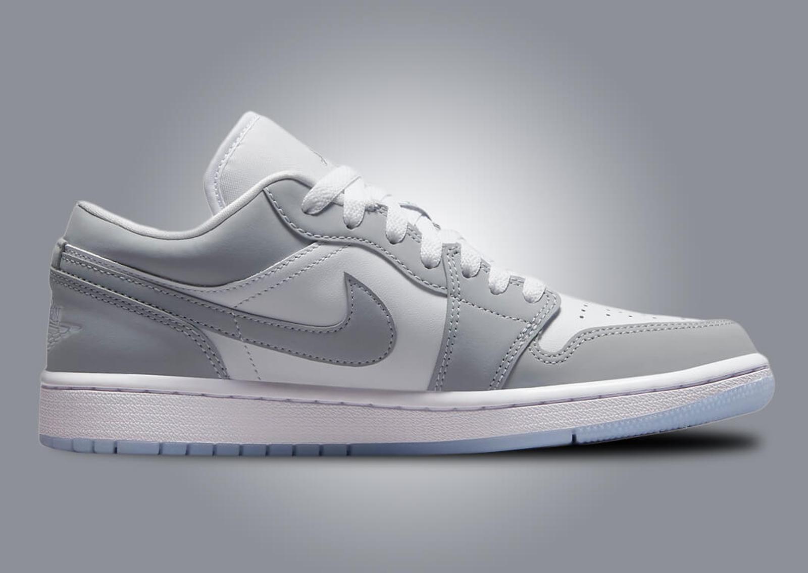 Air Jordan 1 Low White Wolf Grey (W) Medial