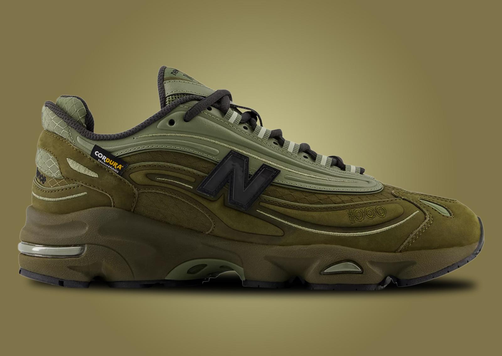 New Balance 1000 Cordura Olive Lateral