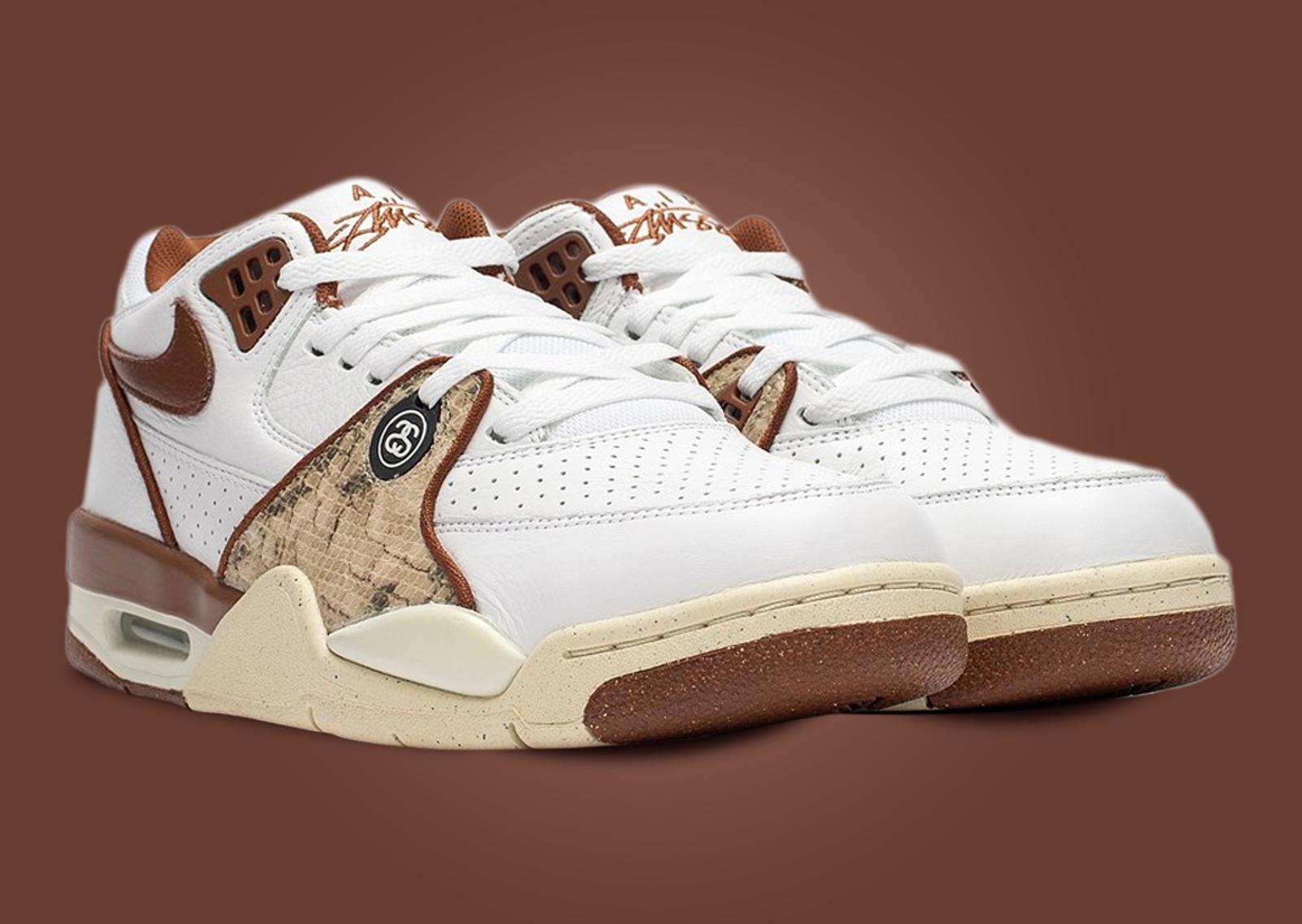 Stussy x Nike Air Flight 89 Low SP White Pecan Angle