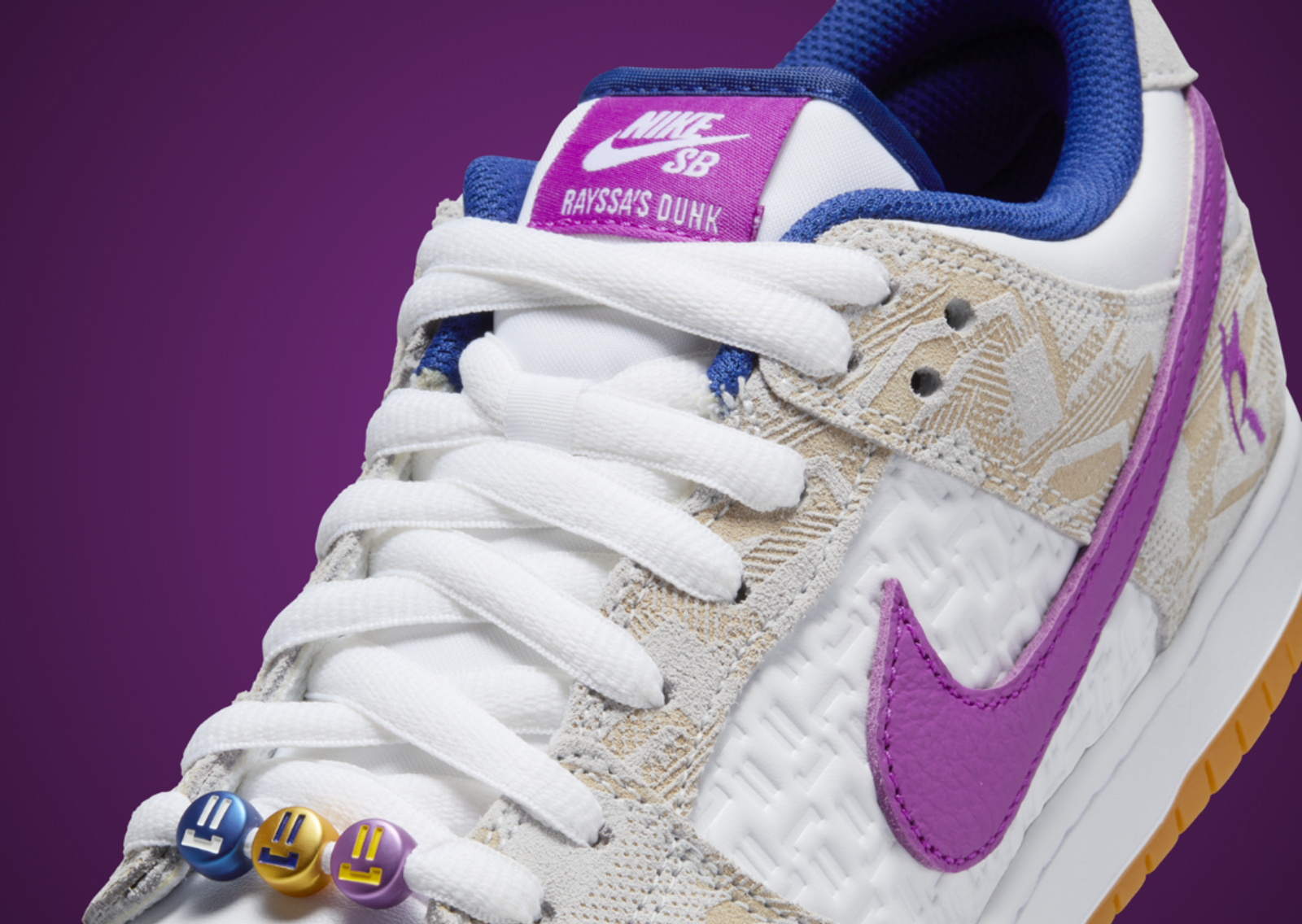 Rayssa Leal x Nike SB Dunk Low Tongue Detail