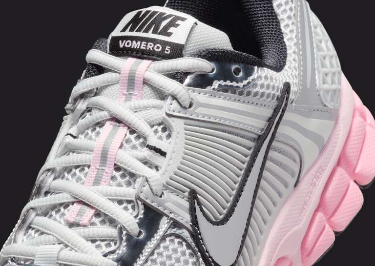 Nike Zoom Vomero 5 Metallic Silver Pink Foam (W) Detail