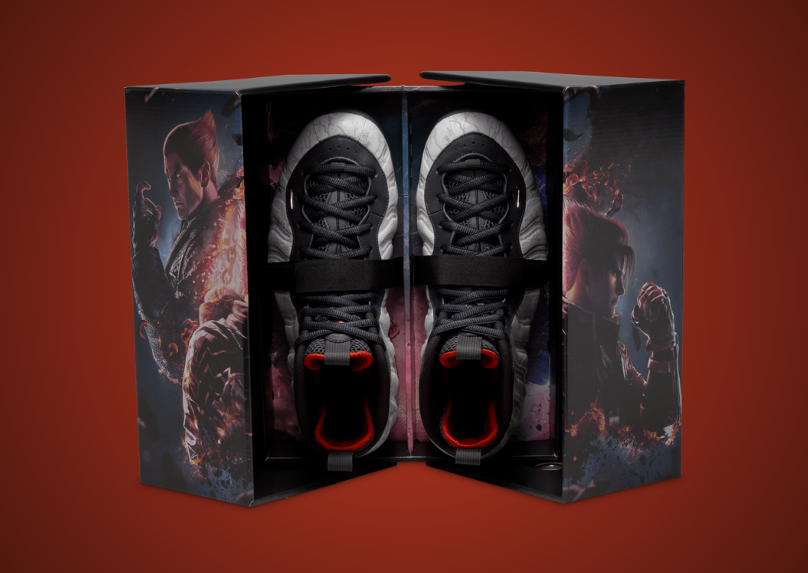 Tekken 8 x Nike Air Foamposite One Premium Kazama Packaging