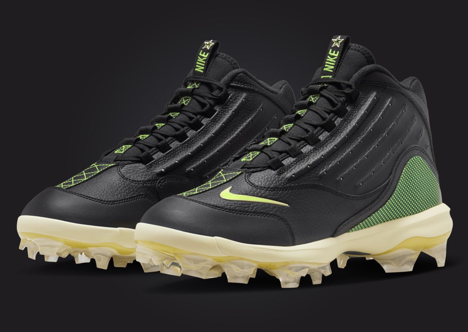 Nike Griffey 2 MCS Cleat Black Volt Angle