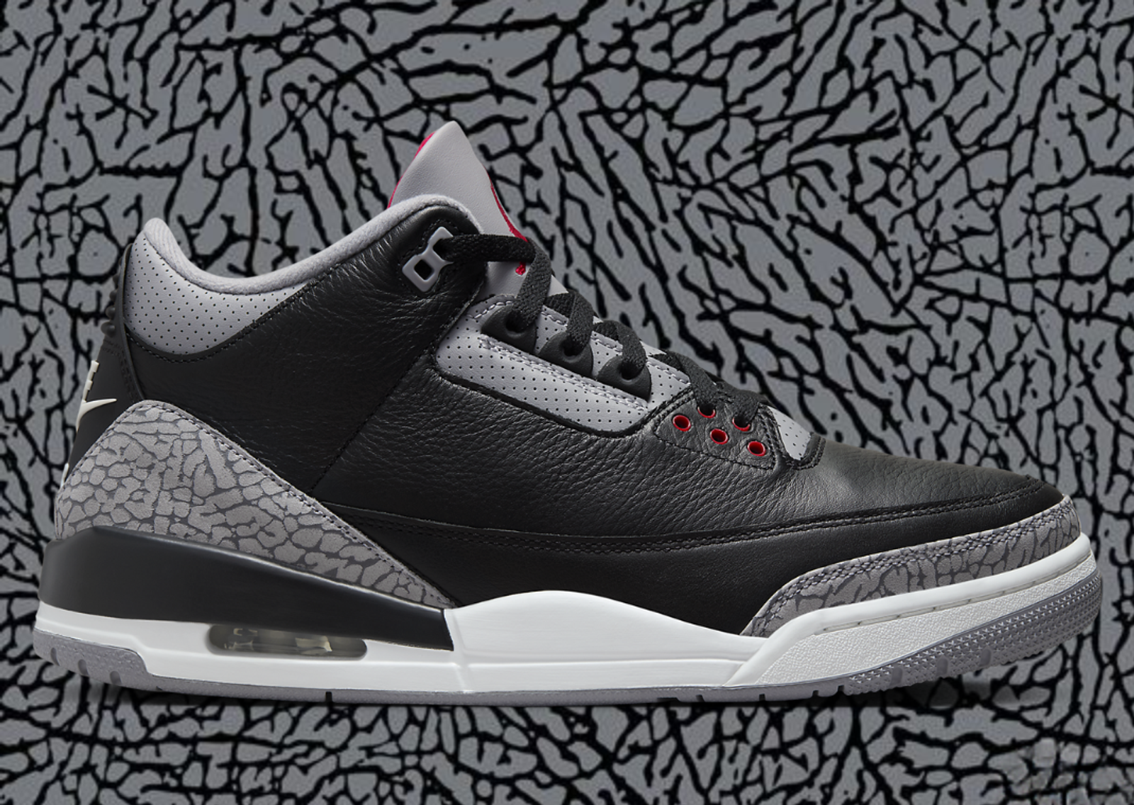 Air Jordan 3 Retro Black Cement Side View Right