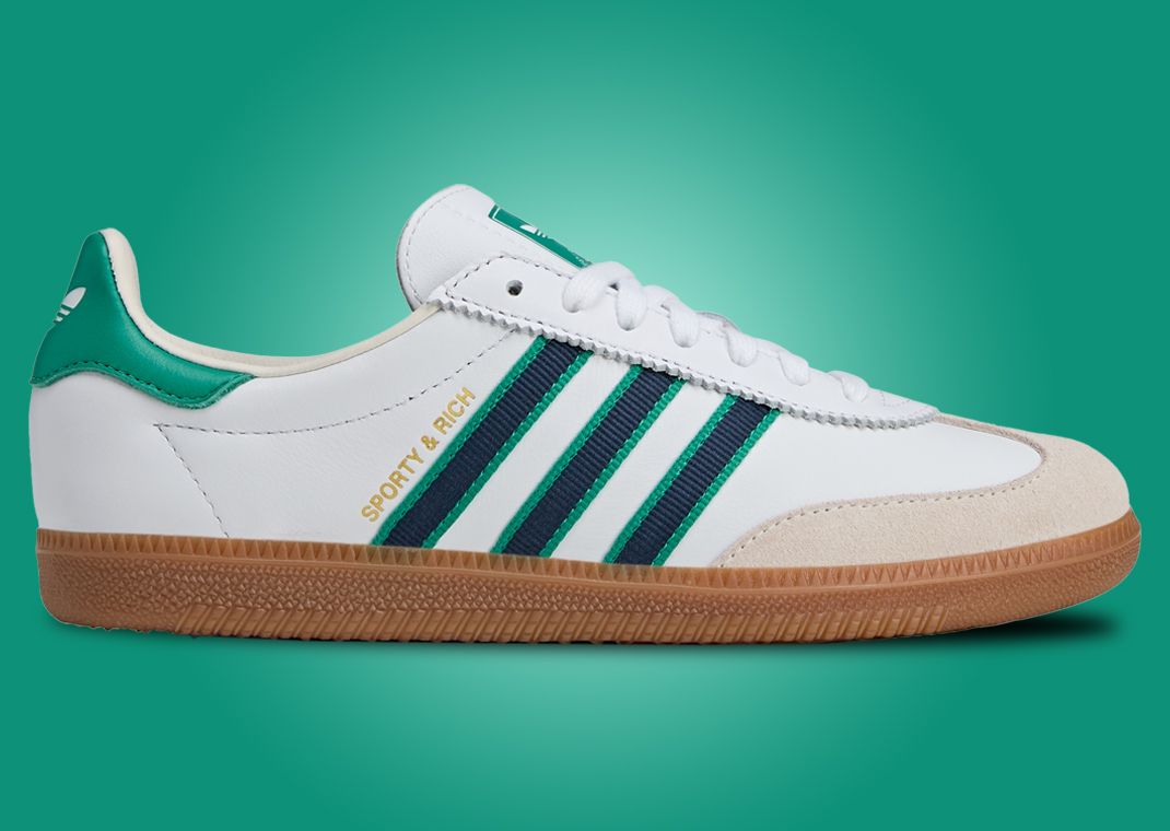 Sporty & Rich × adidas Samba OG adidas Samba OG Sporty & Rich White Green Men's - HQ6075 - US
