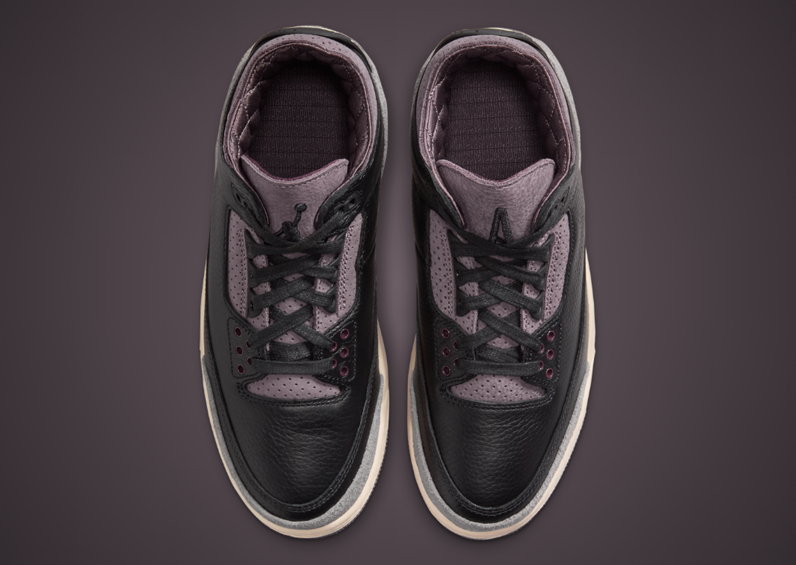 A Ma Maniere x Air Jordan 3 Retro OG SP Black Violet Ore Top