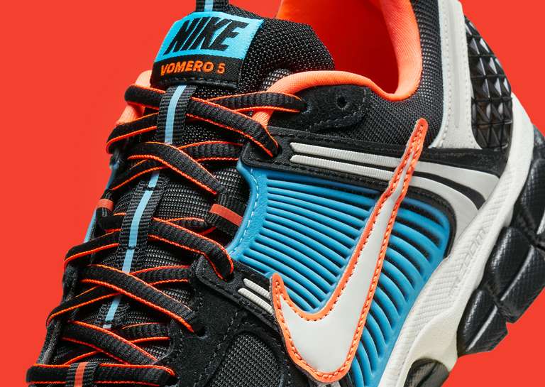 Nike Zoom Vomero 5 Blue Gaze Total Orange (W) Midfoot Detail