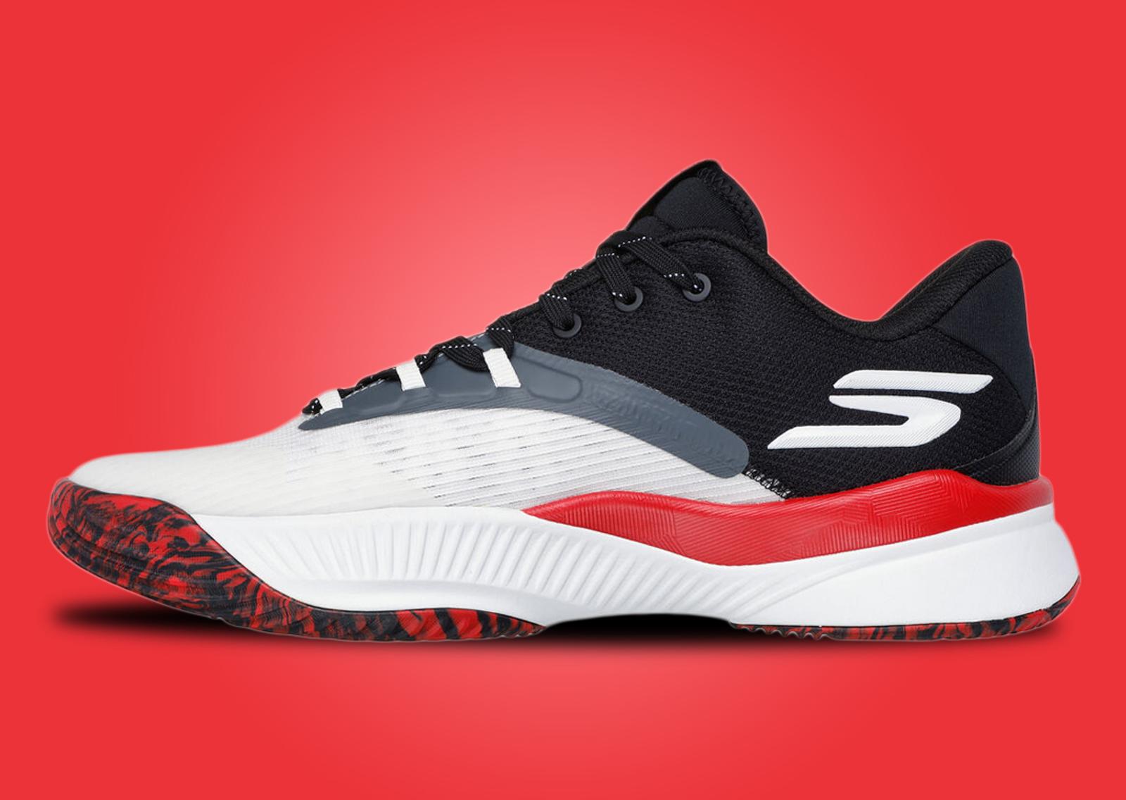 Skechers SKX Nexus White Black Red Medial