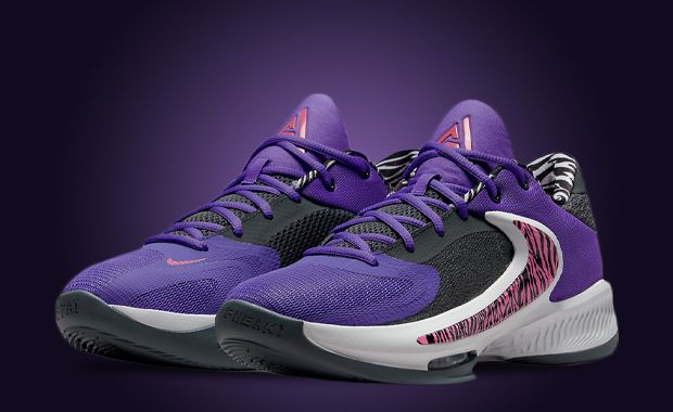 Pink Zebra Swooshes Hit The Nike Zoom Freak 4 Action Grape