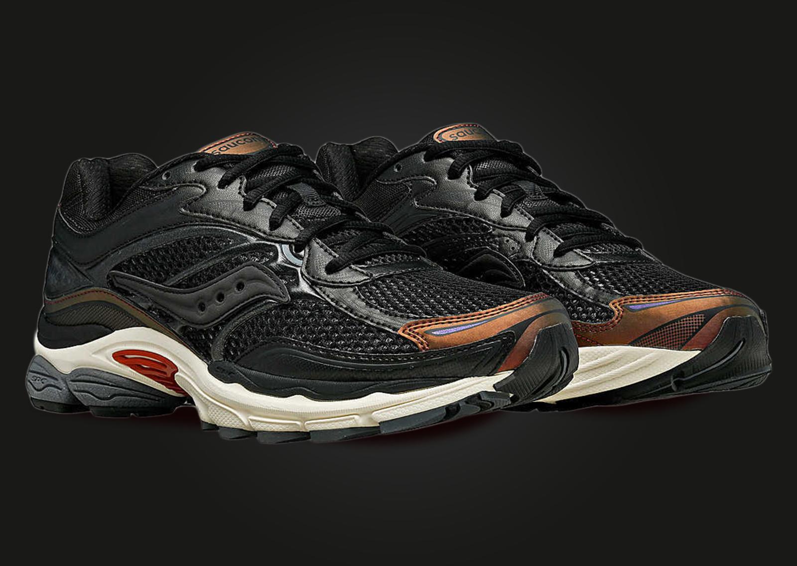 Saucony ProGrid Omni 9 Disrupt Black Brown Angle