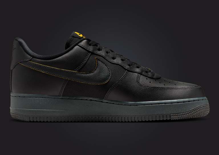 Nike Air Force 1 Low Black Yellow Ochre Medial