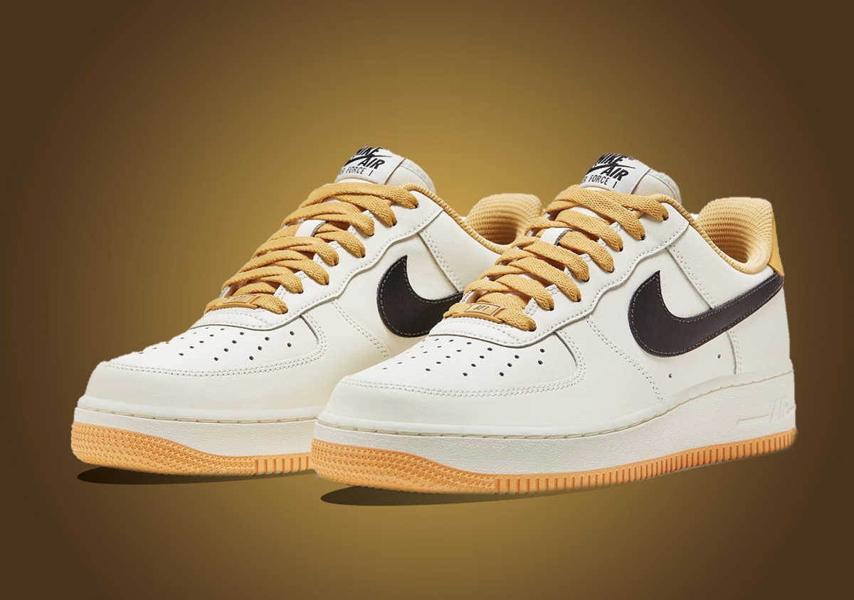 Bold Gold Accents Arrive On This Nike Air Force 1 Low