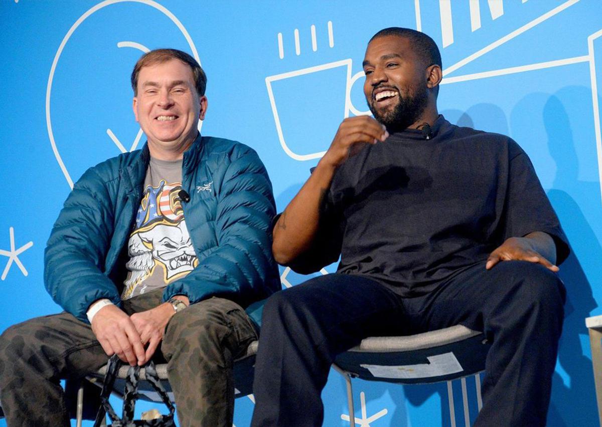 Steven Smith (left) and Ye (right) at the Fast Company event (2020)