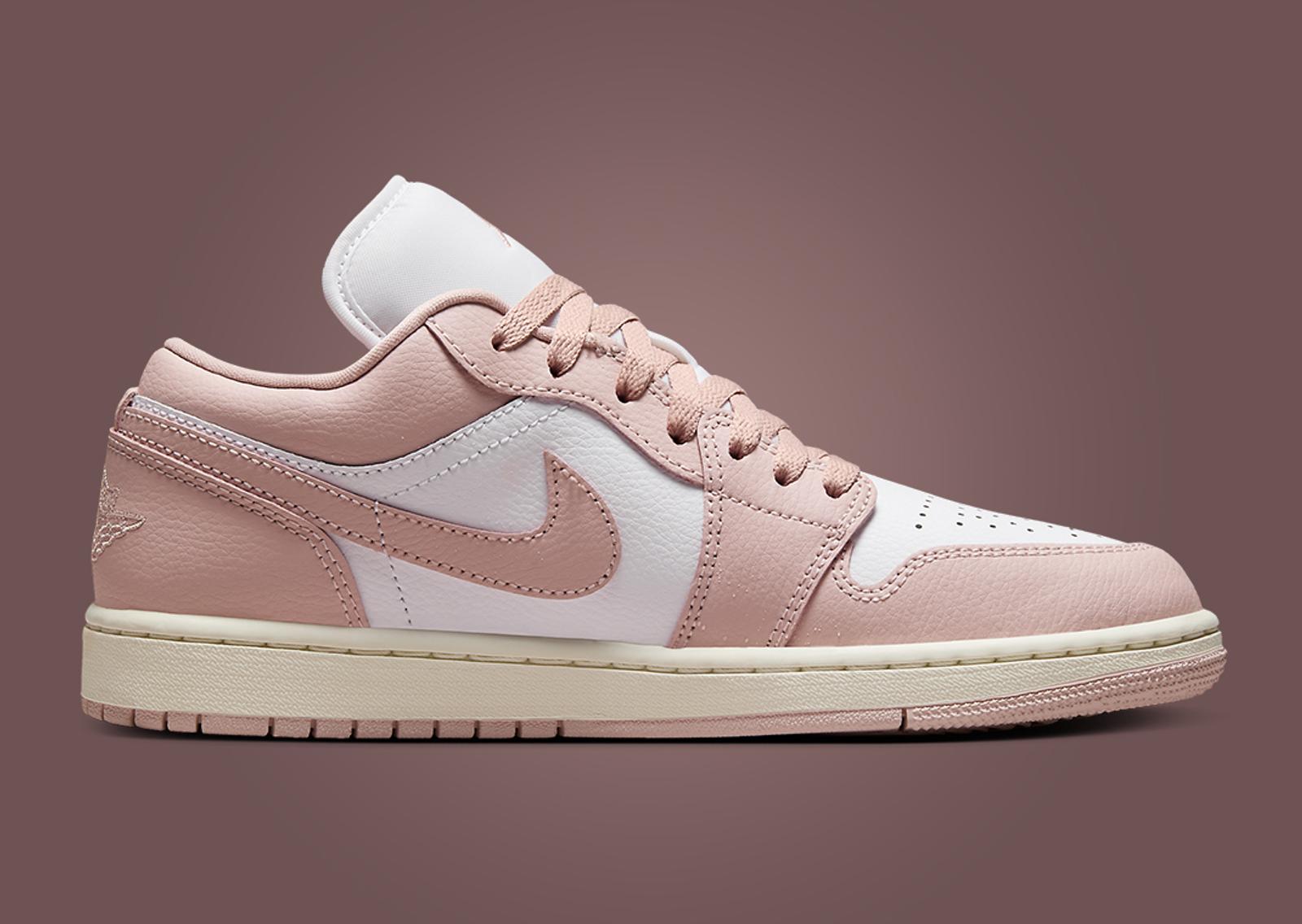 Air Jordan 1 Low White Pink Oxford (W) Medial Left