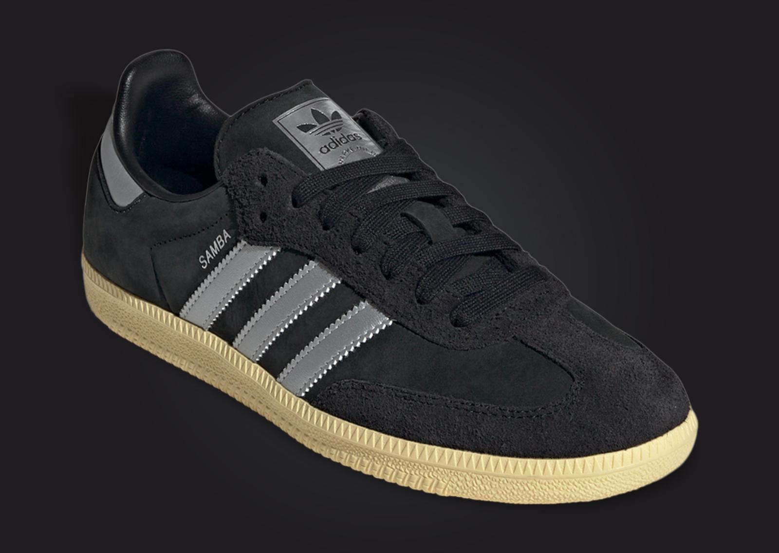 adidas Samba OG Black Silver Angle