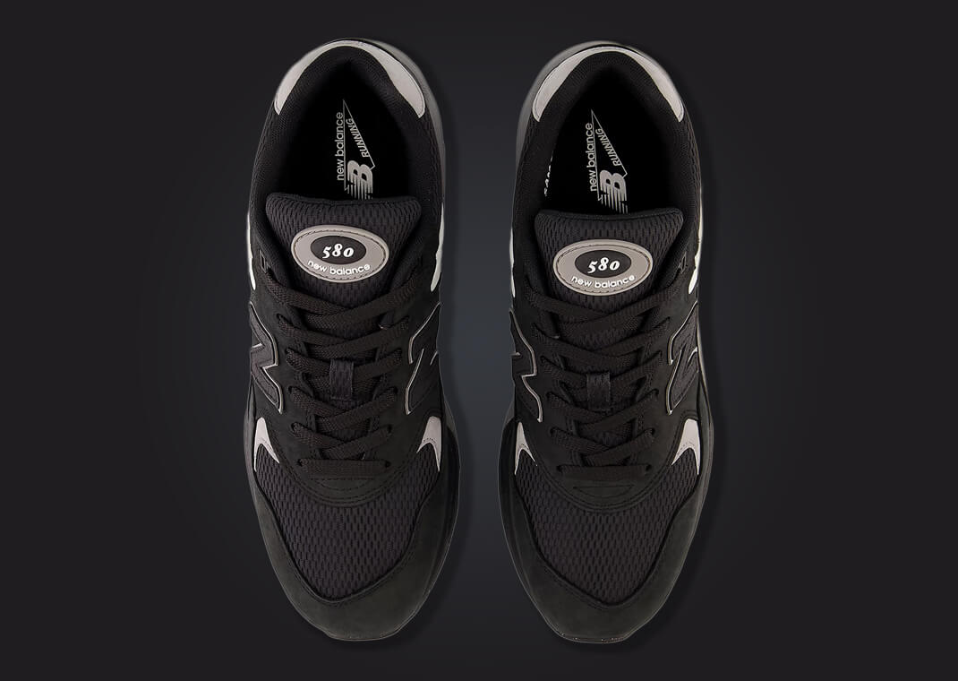 Stealthy Vibes Hit The New Balance 580 Black Grey