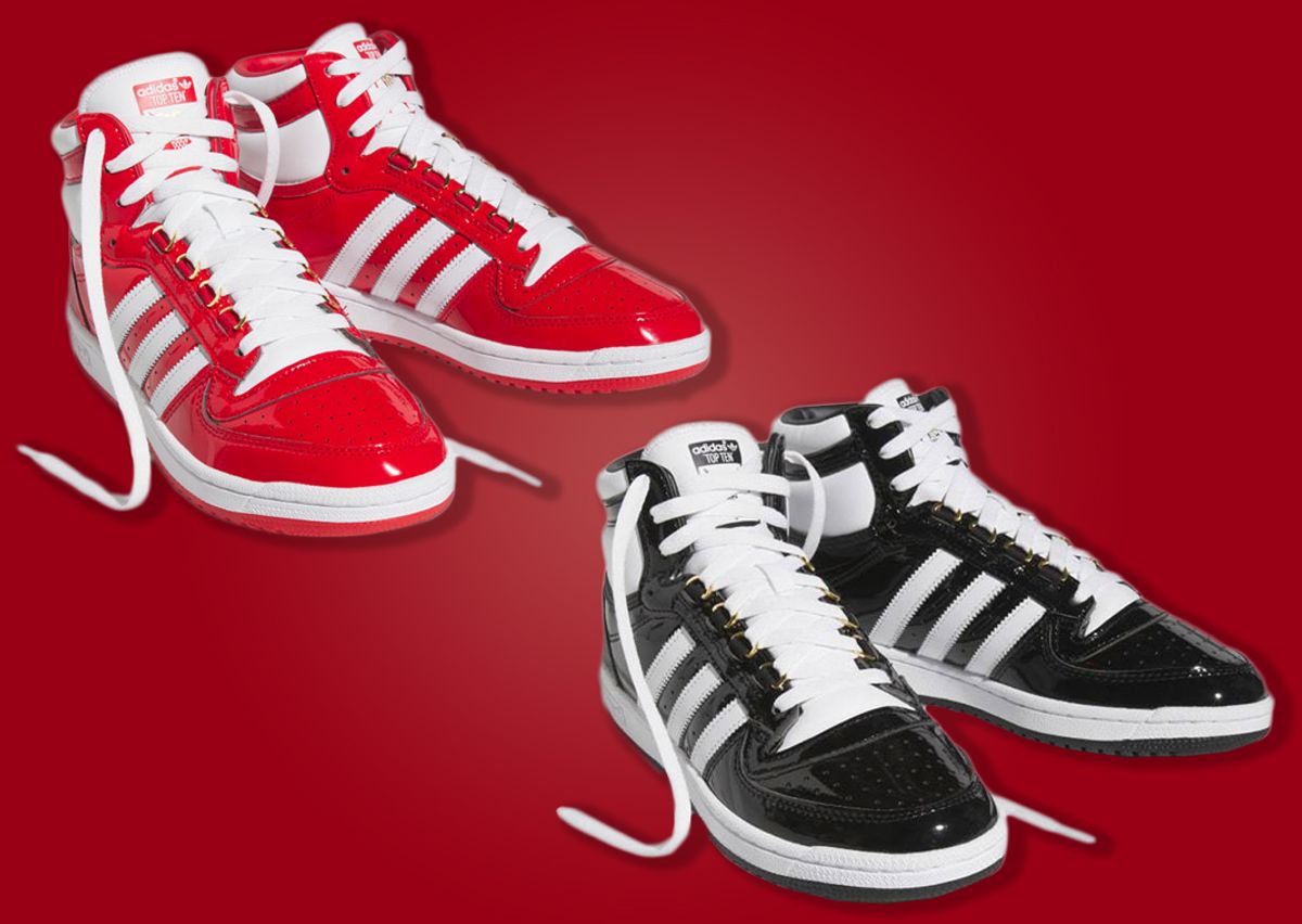 Red patent leather adidas Clearance