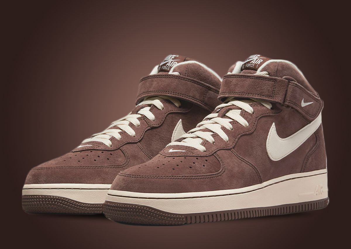 Nike air force one mid brown Clearance