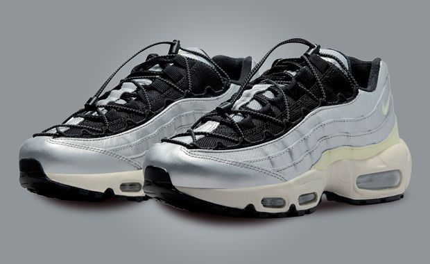 Nike air max 95 white silver sale