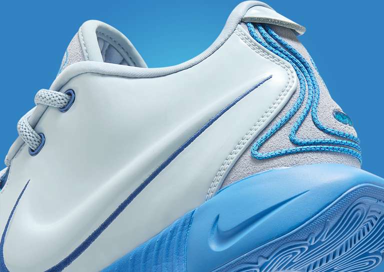 Nike LeBron 21 Blue Diver Heel Detail