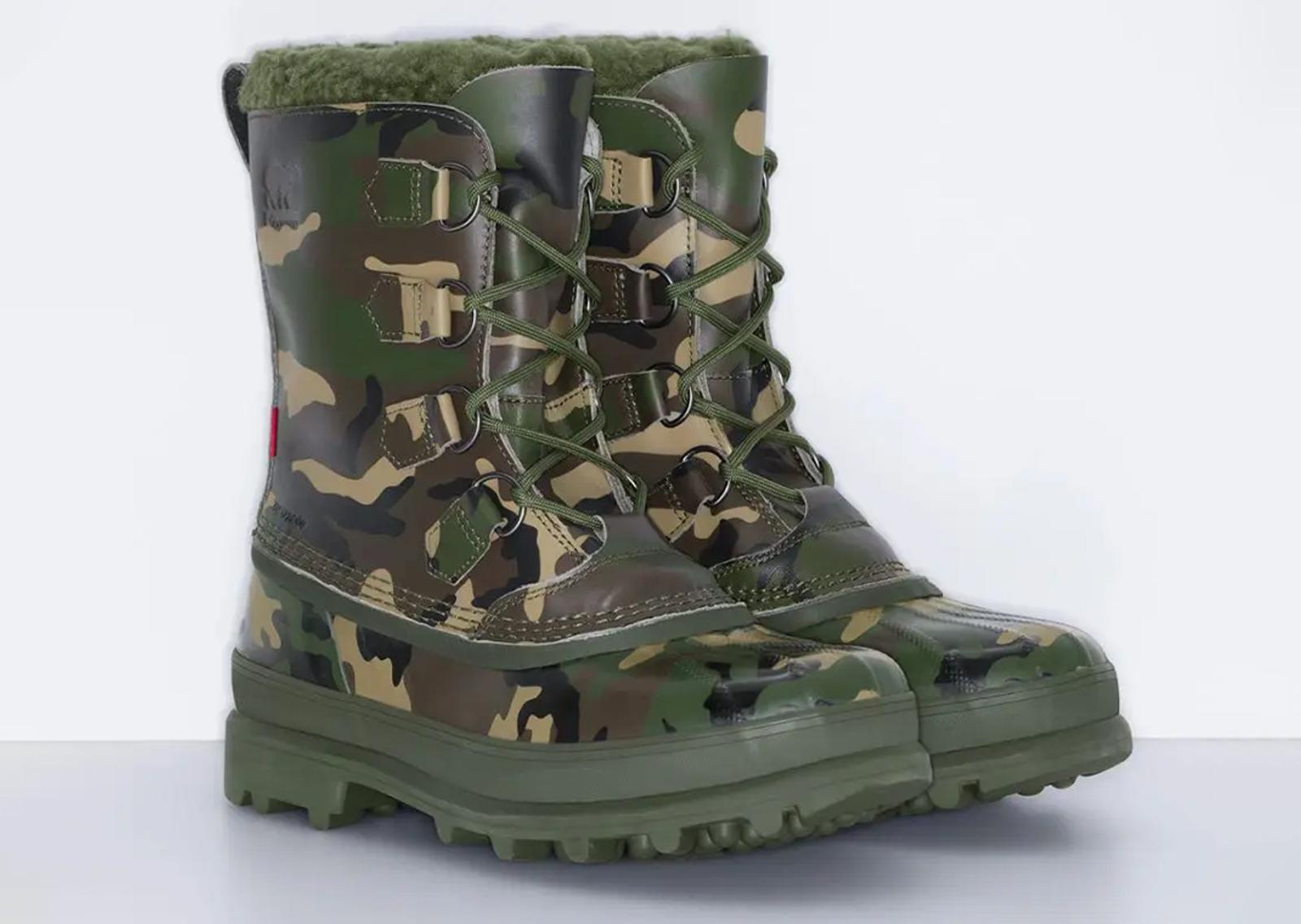 Supreme x SOREL Caribou Boot Camo Angle