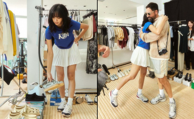 Lisa of Blackpink Wears Kith x Asics Gel-Lyte III Seoul For Kith Women's Summer 2024