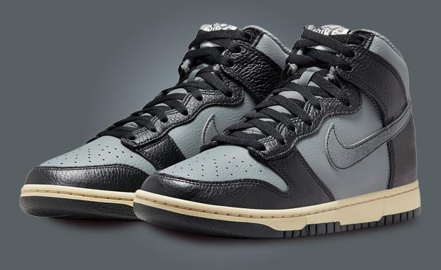 Smoke Grey And Black Cover This Nike Dunk High Premium