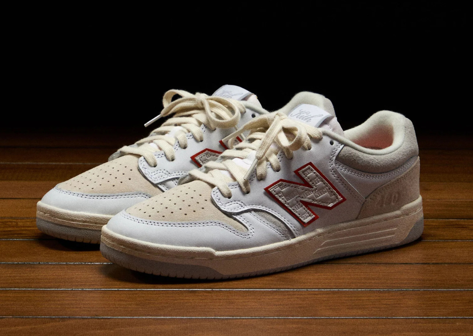 Kith x New Balance Numeric 480 MSG White Orange Angle