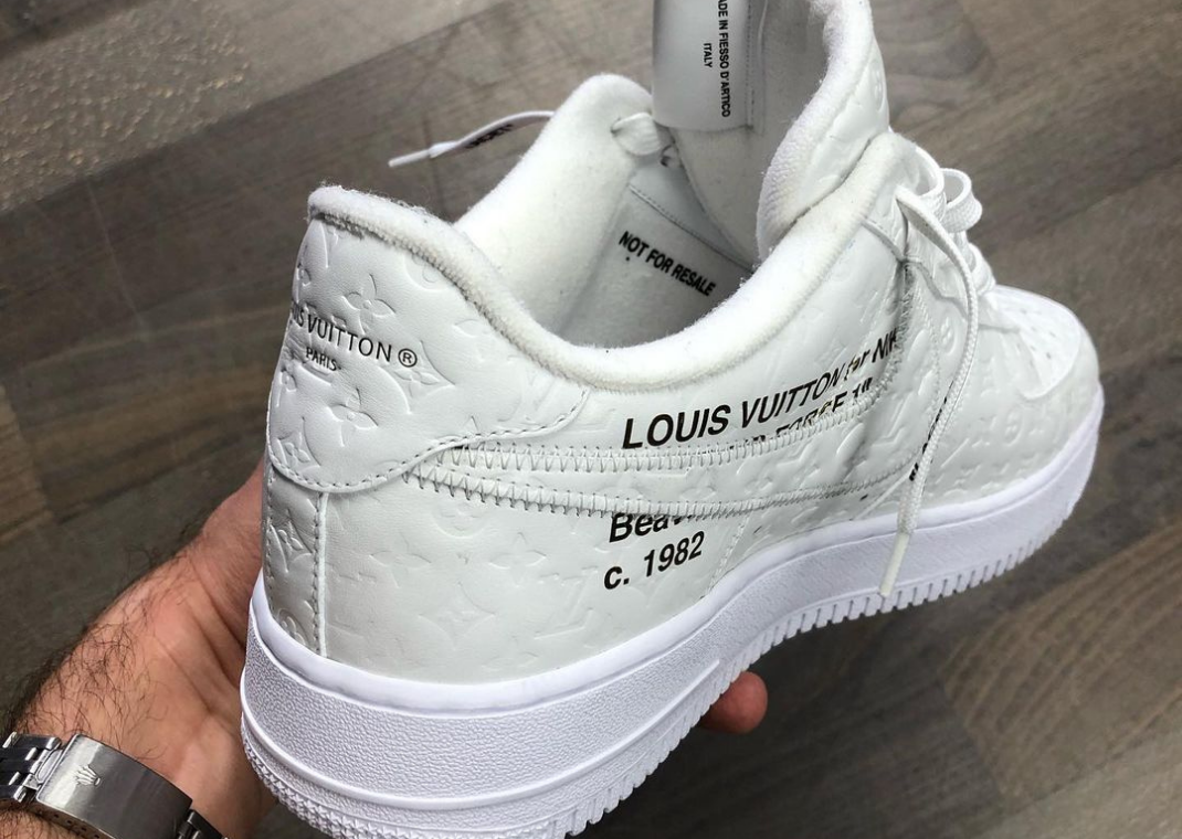 Here's a Closer Look at the Louis Vuitton x Off-White x Nike Air Force 1  Blue and Orange