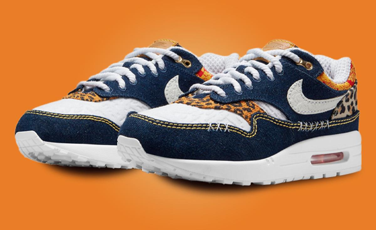 Animal Print Details And Denim Appear On The Nike Air Max 1 Premium