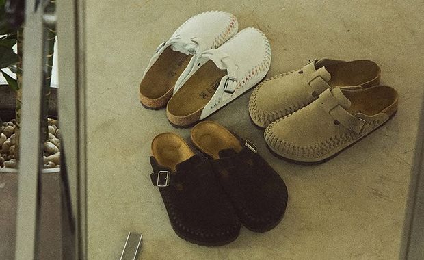 【極美品】KITH Boston Braided 41 TAUPE KITH Boston Braided Suede Leather Taupe | BIRKENSTOCK