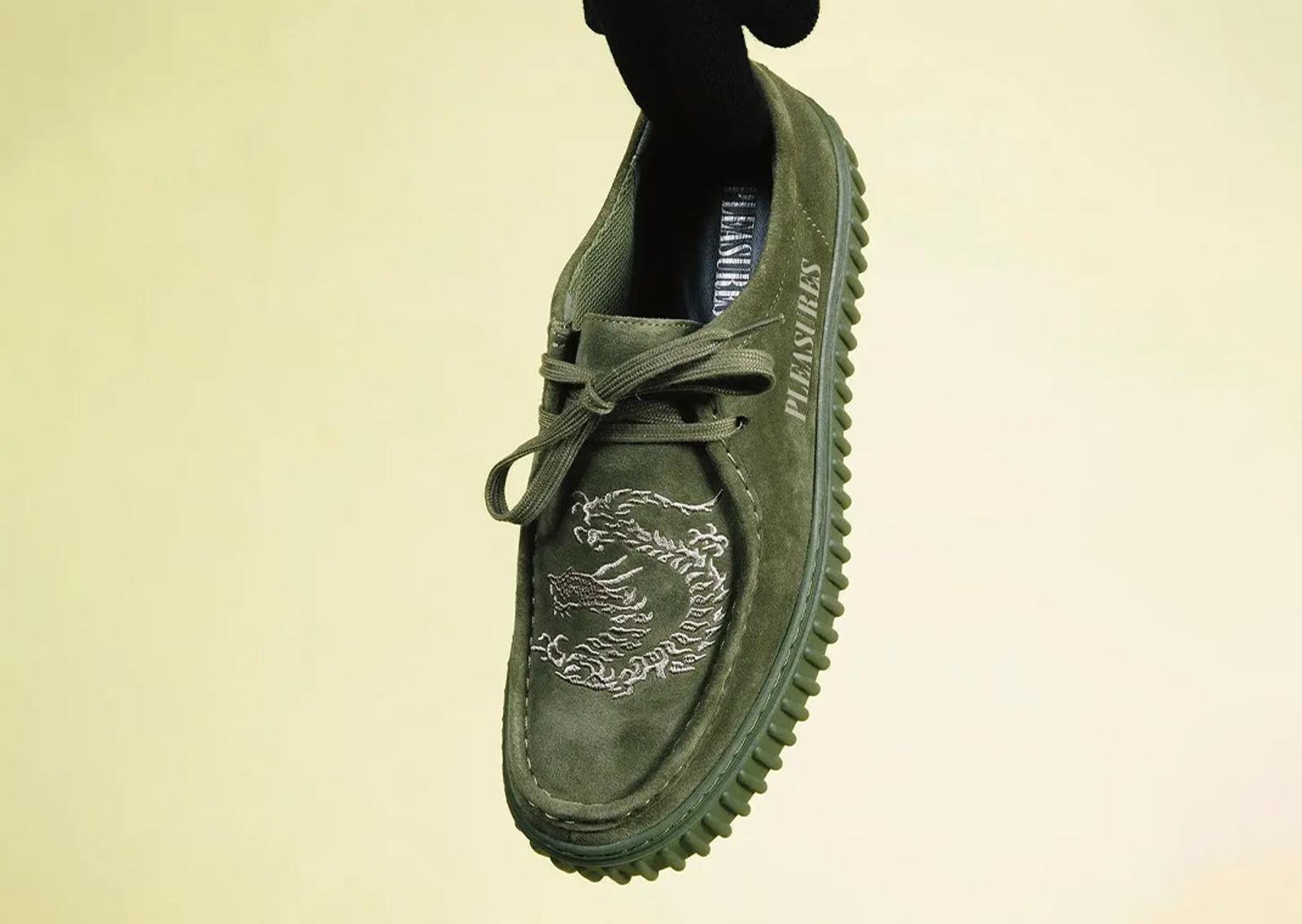 Pleasures x Clarks Torhill Low Green Lateral