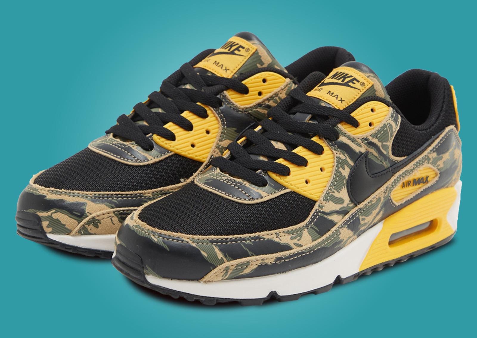 Nike Air Max 90 Camo University Gold Angle