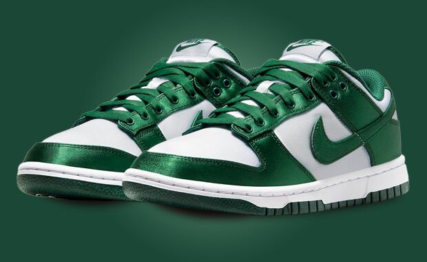 Nike Dunk Low Satin White Team Green (W) - DX5931-100 Raffles and