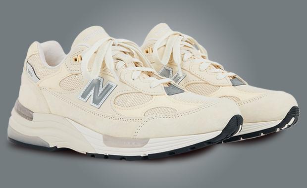 New Balance 992 Made in USA Calcium Raw Cashew
