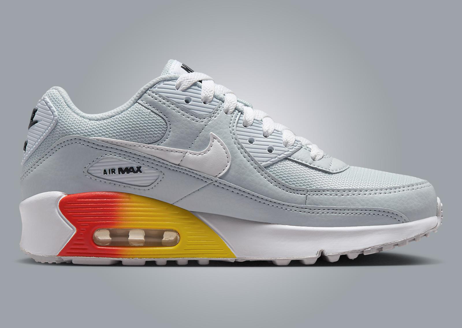 Nike Air Max 90 NN Gradient Wedge Pure Platinum (GS) Medial