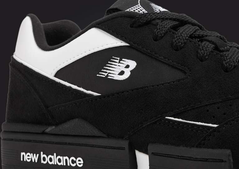 MSFTSrep x New Balance 0.01 Black White Midfoot Detail