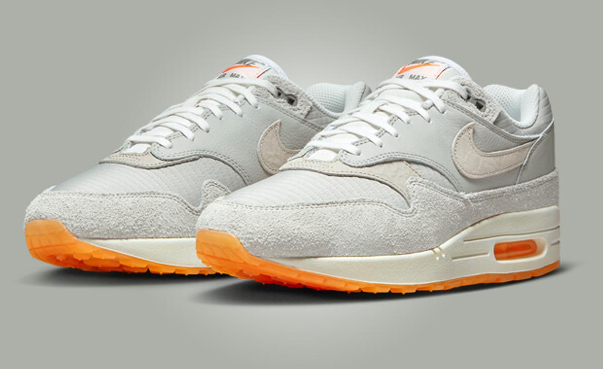 The Nike Air Max 1 Premium Light Iron Ore Total Orange Releases Holiday 2023