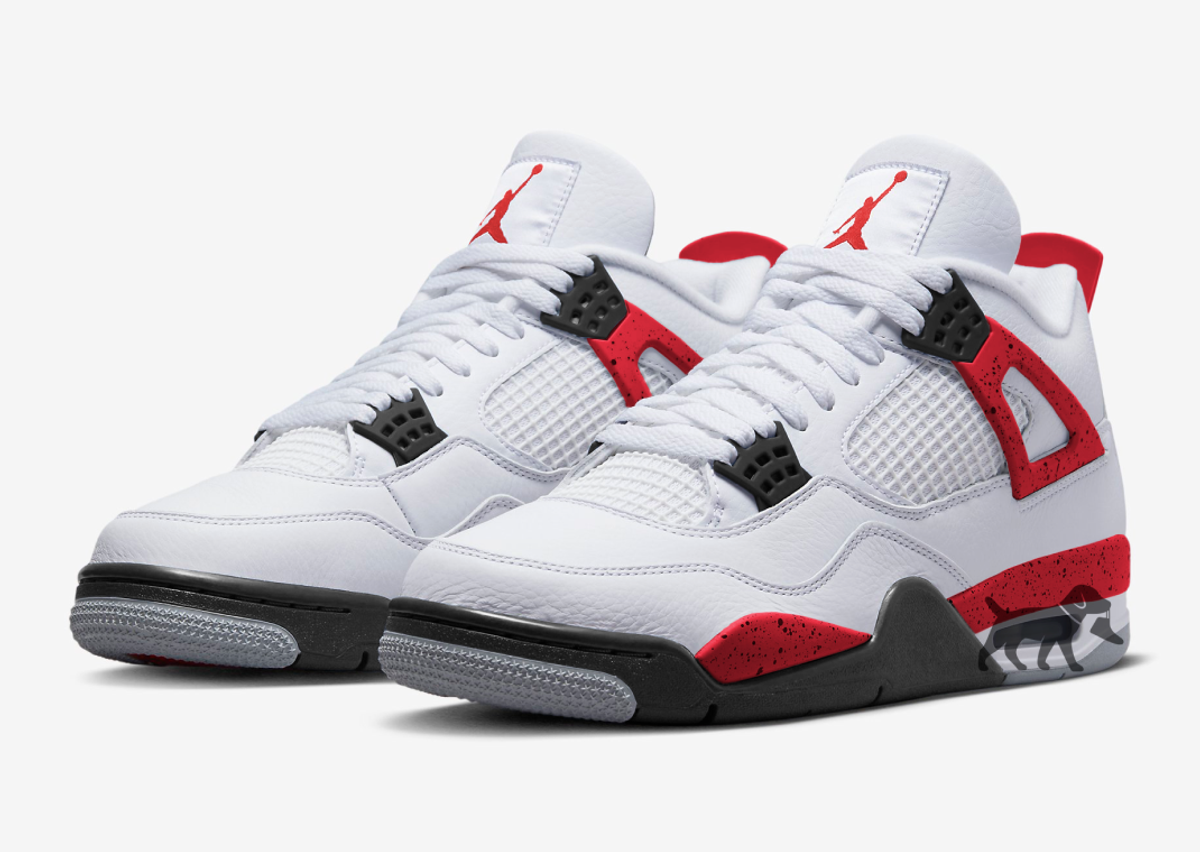 Air Jordan 4 Retro Red Cement (PS) White BQ7669-161