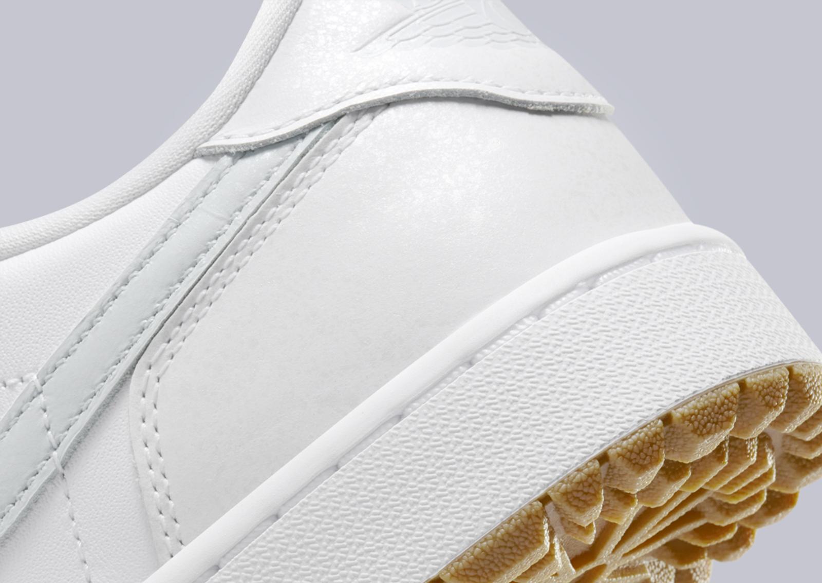 Air Jordan 1 Low Golf White Gum Heel Tab