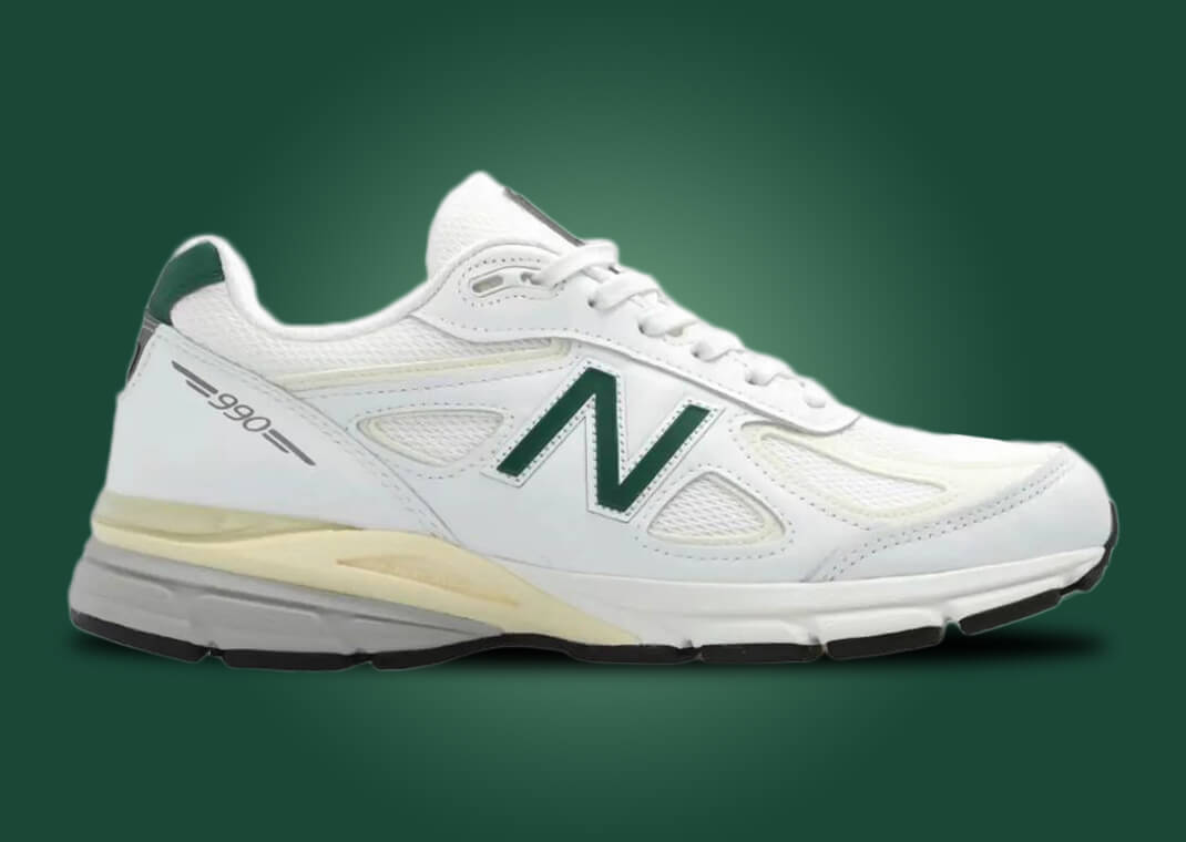 New Balance 990V4 White/Green-