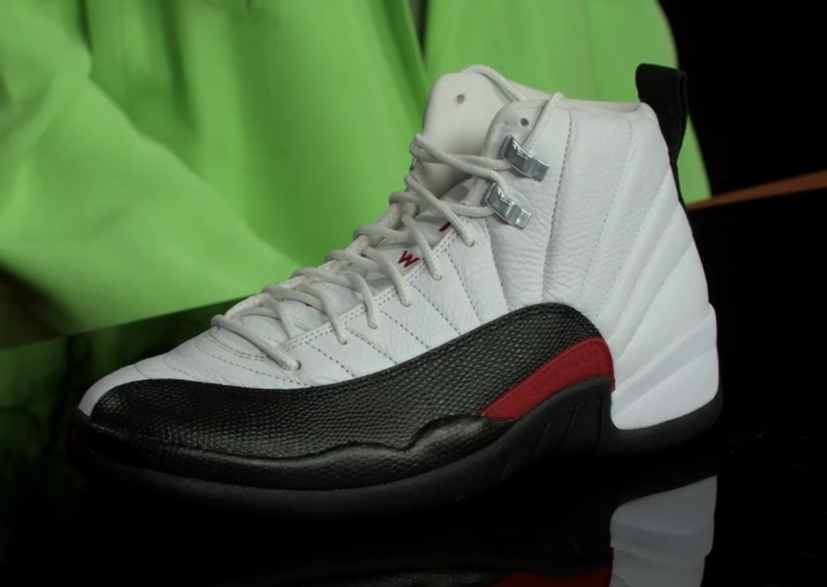 Jordan 12 sales red and black