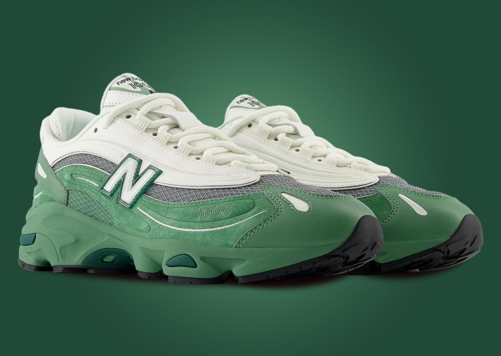 New Balance 1000 Green Grey Angle